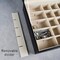 Lockable 2-Layer Earring & Necklace Organizer Box – 50-Slot PU Leather Jewelry Storage with Removable Dividers, Necklace Hooks & Bracelet Pocket, Elegant Black Jewelry Case for Women & Girls